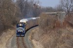 6355 leads the way south as Z127 comes out from under the I-75 overpass